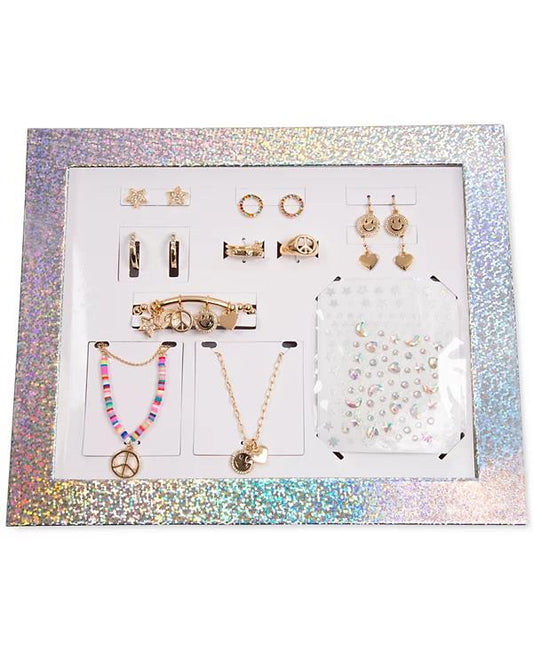 Jewelry Gift Set 12-Pc. Holographic Advent Calendar Twelve Days Smiles NEW $50