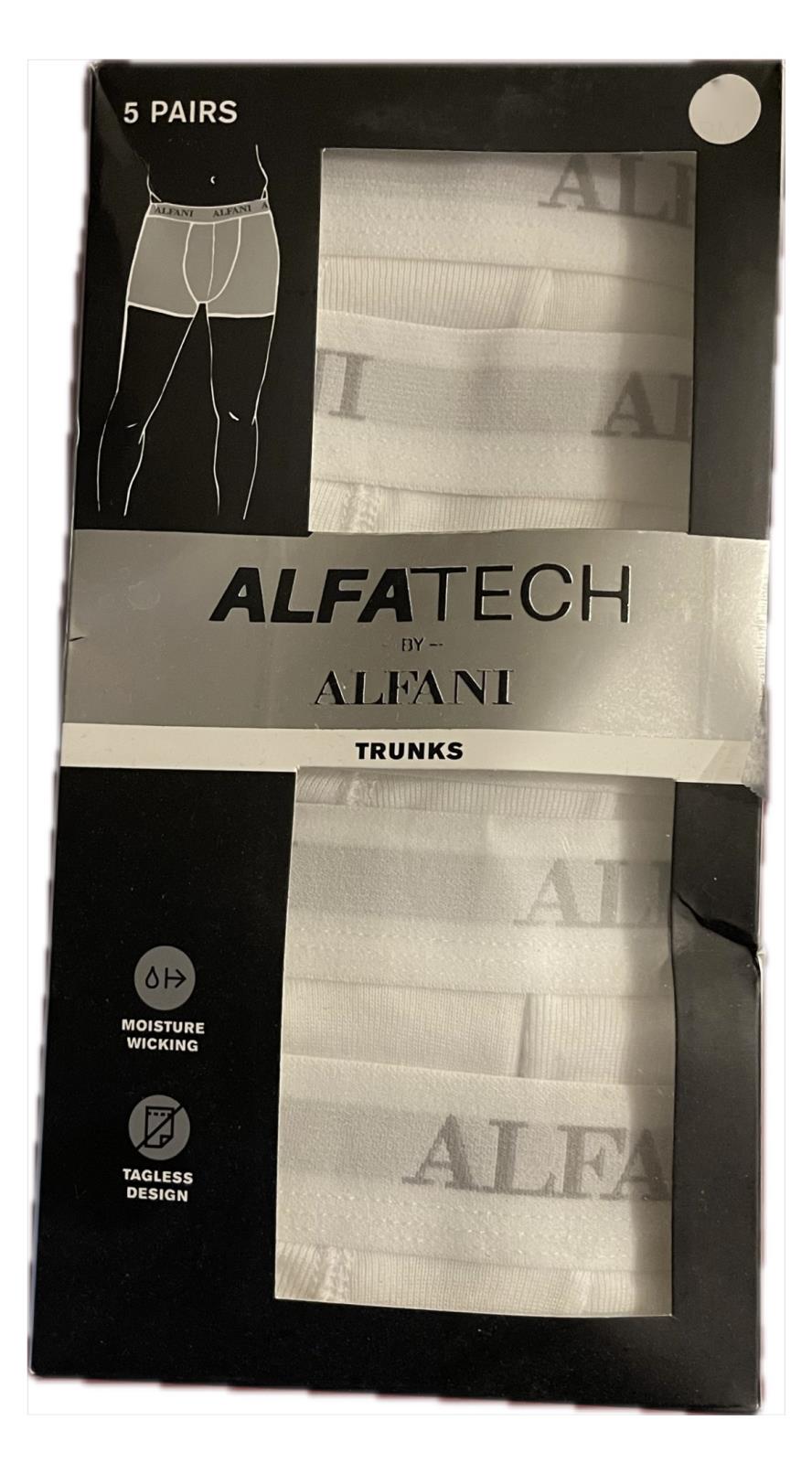 Alfani Men's 5 Pack White Core Boxer Briefs Trunks M NEW $44 10012045700