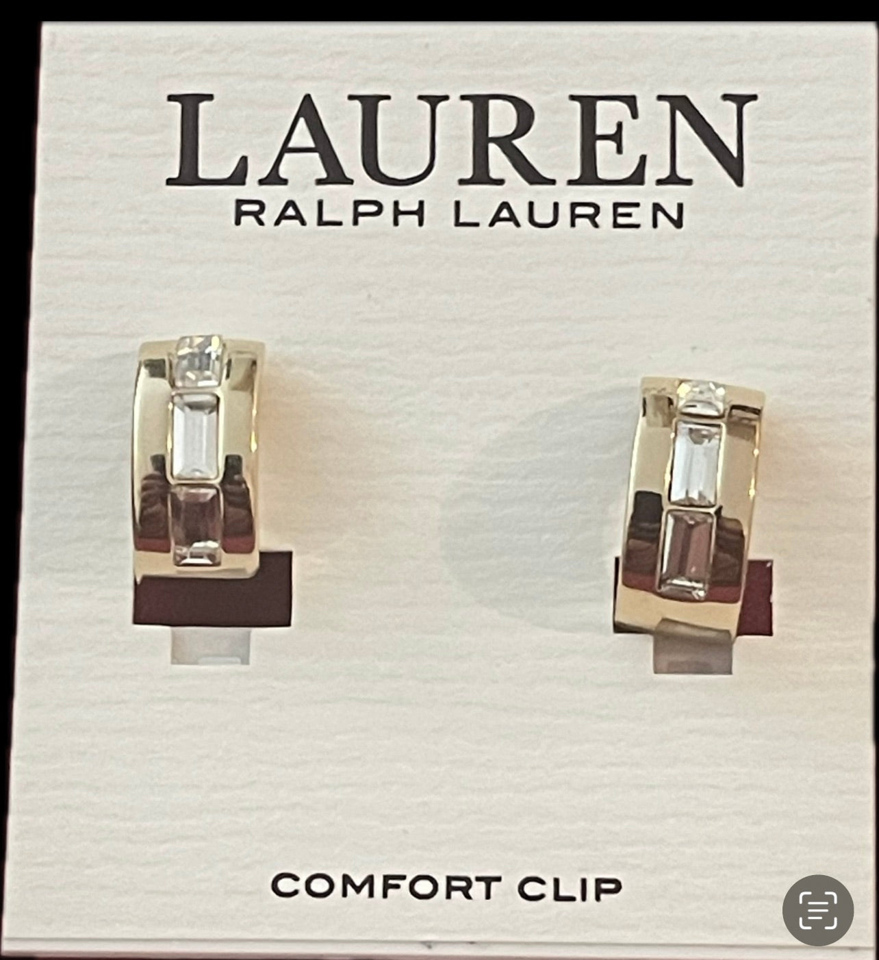 Lauren Ralph Lauren Gold-Tone Ribbed Hoop Clip-On Earrings NEW $32 14C00032