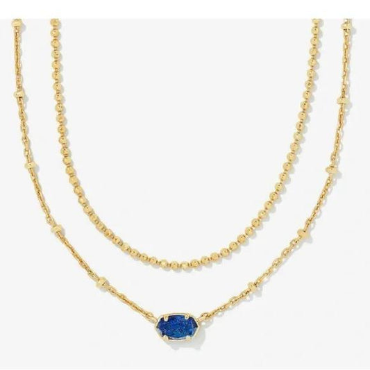 Kendra Scott Emilie Gold Strand Necklace Cobalt Blue Illusion NEW $60 9608802163