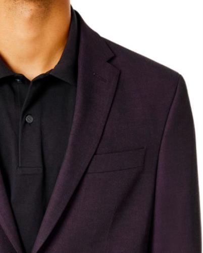 Kenneth Cole Reaction Mens Purple Slim Suit 36 S - 29 X 32 NEW $395 COKK2FBZ0009