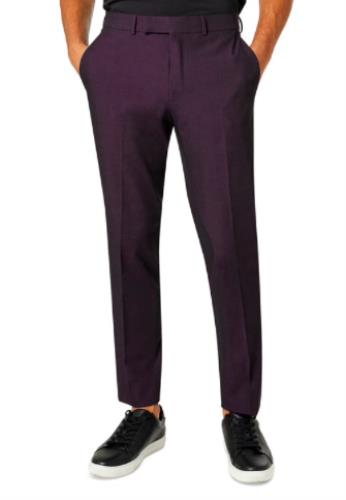 Kenneth Cole Reaction Mens Purple Slim Suit 36 S - 29 X 32 NEW $395 COKK2FBZ0009