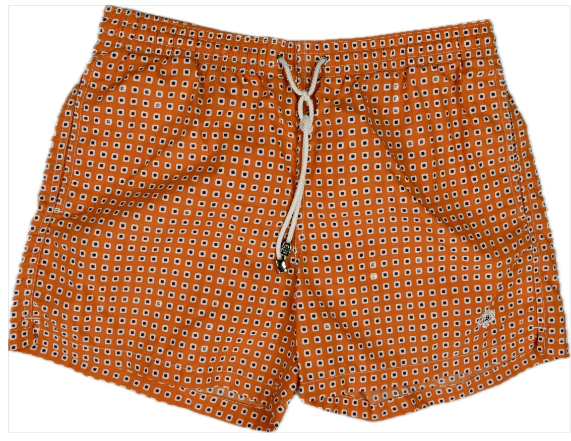 Luigi Borrelli Napoli Men's Printed 3.5" Trunks Shorts  XL Mint $300