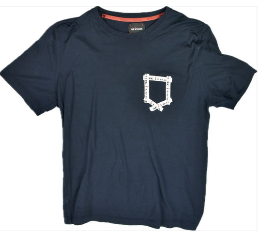 Kiton Napoli Men's Black Tee T-Shirt M $1400   Read Description Crooked Twisted