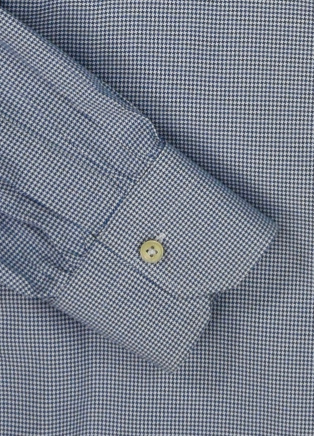 KITON BLACK LABEL Mens Slim Micro Houndstooth Dress Shirt Size 17/43 NEW