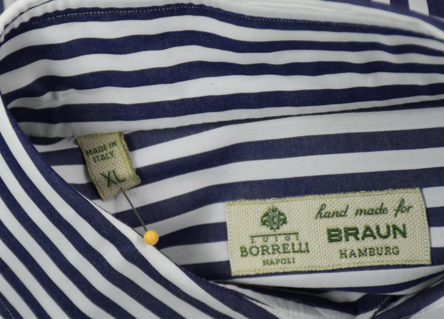 Luigo Borrelli Mens Slim Stripe Shirt Size XL MINT