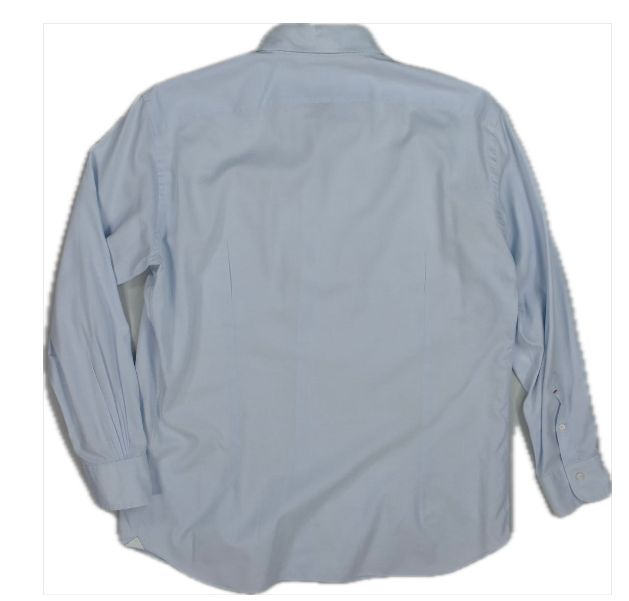 Mazzarelli Made In Italy Mens Light Blue Solid Dress Shirt Size 17/43