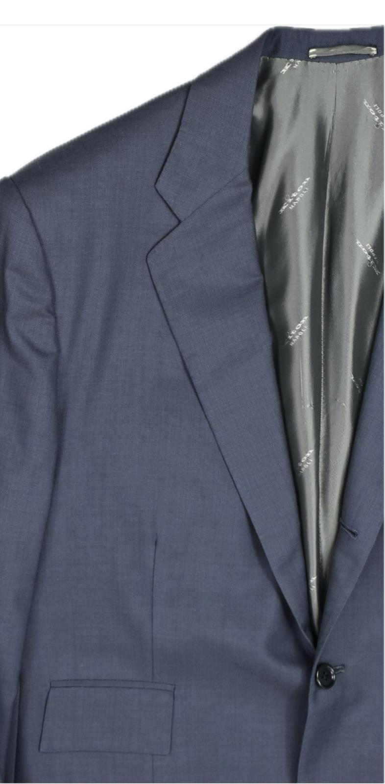 Kiton Black Mens 3-2 BTN Roll Super DIAMANTE BLUE Wool Suit Size 42 R US MINT