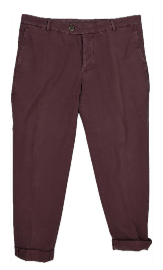 Brunello Cucinelli Mens Flat Front Chino Cuffed Pants 52 = 36 Mint $600