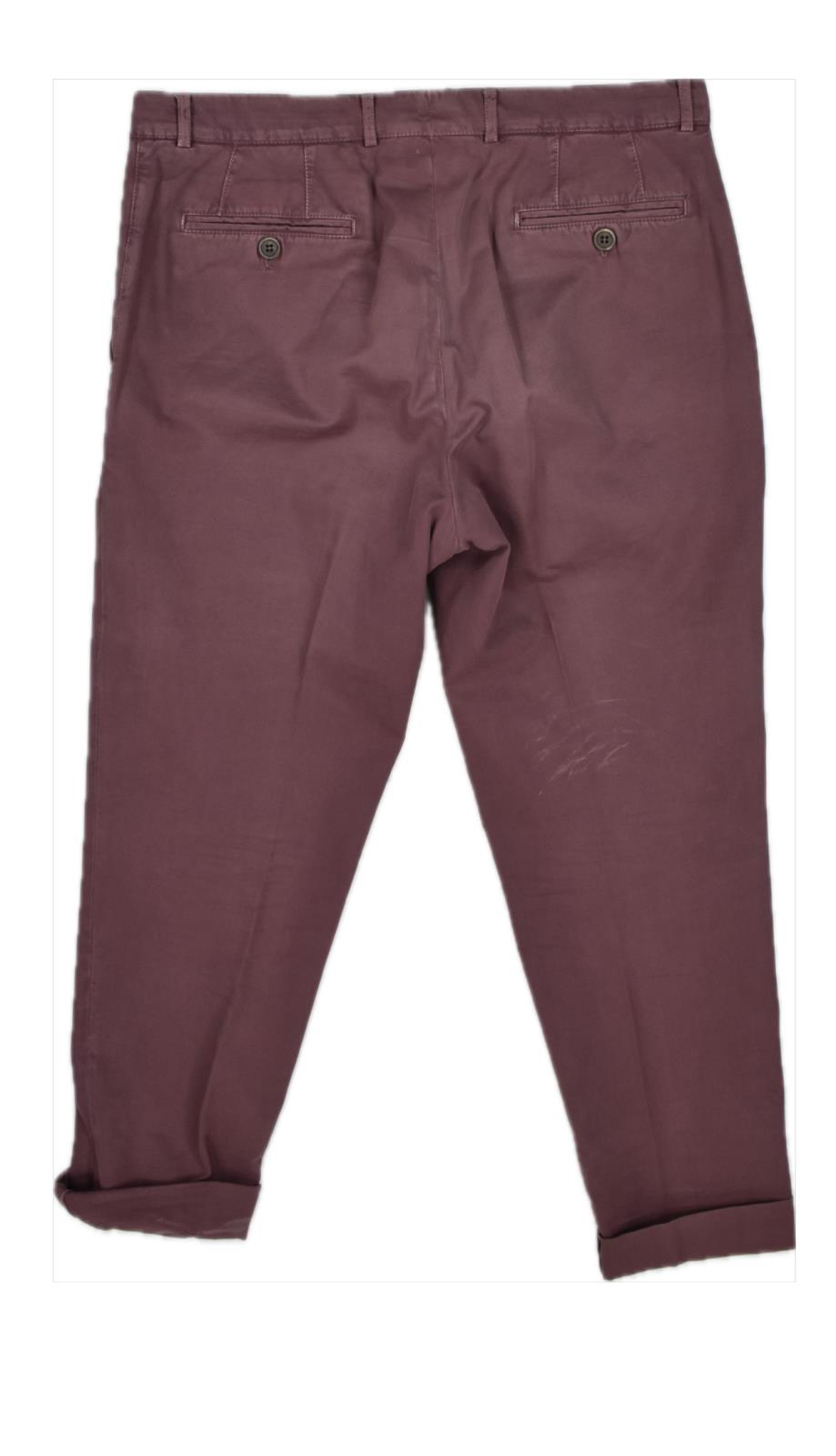 Brunello Cucinelli Mens Flat Front Chino Cuffed Pants 52 = 36 Mint $600