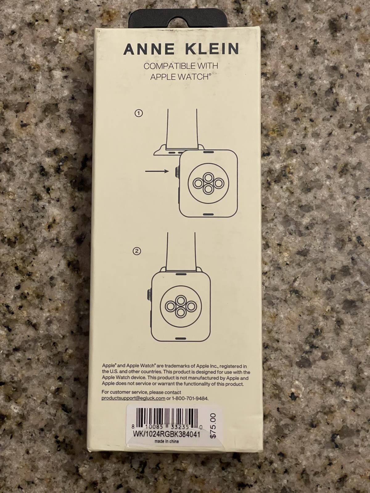 Anne Klein Rubberized Fashion Bracelet for Apple Watch NEW $75 38/40/41/MM Black