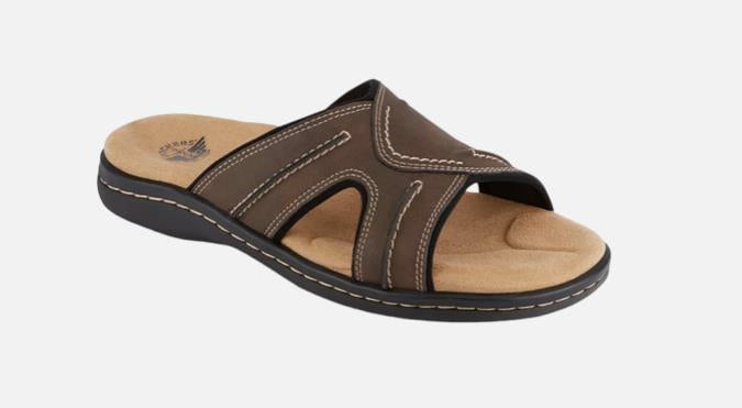 Dockers Men's Sunland Leather Sandals Dark Brown 11 M NEW $70 90-21398