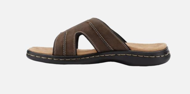 Dockers Men's Sunland Leather Sandals Dark Brown 11 M NEW $70 90-21398