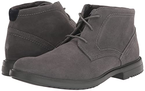 Rockport Men's Berenger Plain Toe Chukka Grey Suede Boot 11.5 M NEW $!20 CJ0022