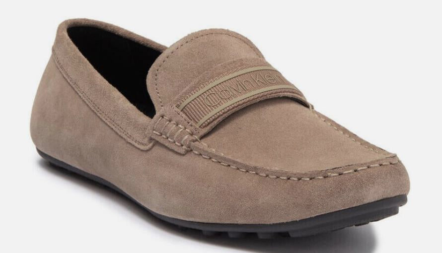 Calvin Klein Men's Oliver Taupe Suede Loafer Shoes 8.5 M NEW