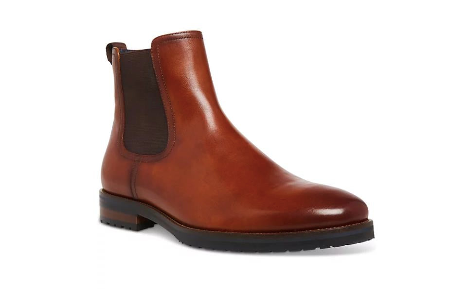 Steve Madden Men's Tan Leather Sully Chelsea Boots 10.5 NEW $150