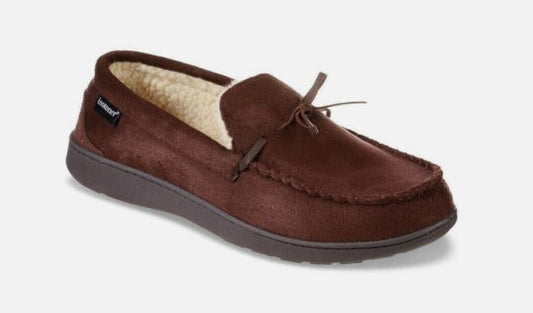 Isotoner Men's Microsuede Nigel Moccasin Slippers XXL 13 - 14 NEW $48 A9F386DCO