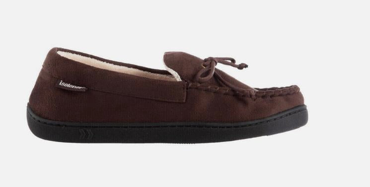 Isotoner Men's Microsuede Nigel Moccasin Slippers XXL 13 - 14 NEW $48 A9F386DCO
