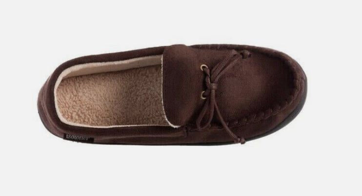 Isotoner Men's Microsuede Nigel Moccasin Slippers XXL 13 - 14 NEW $48 A9F386DCO