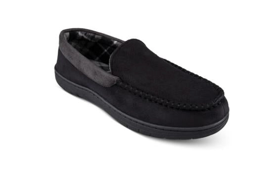 Haggar Mens Faux Suede Lined Loafer Slippers M 8 - 9 NEW $52 71HH67B002