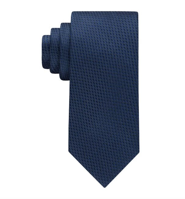 Calvin Klein Mens Micro Diamond Slim Silk Blend Tie Necktie 3" $70 CK21100061