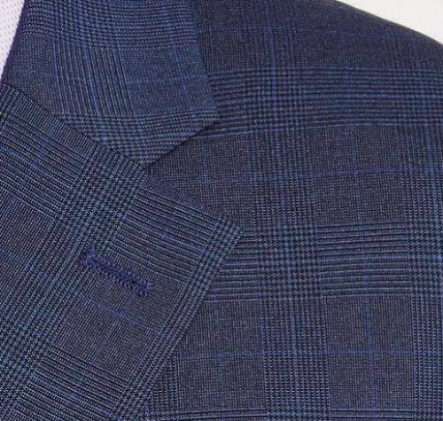 NAUTICA Men's Blue Plaid Gaff Modern Fit Stretch Sport Coat 50 R NEW NA00055