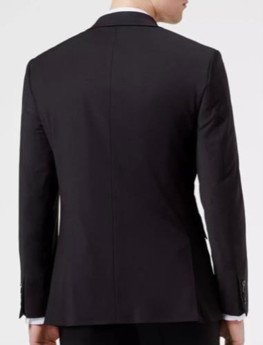 Calvin Klein Men's X- Slim Infinite Stretch Solid Black Suit Jacket 42 R $450
