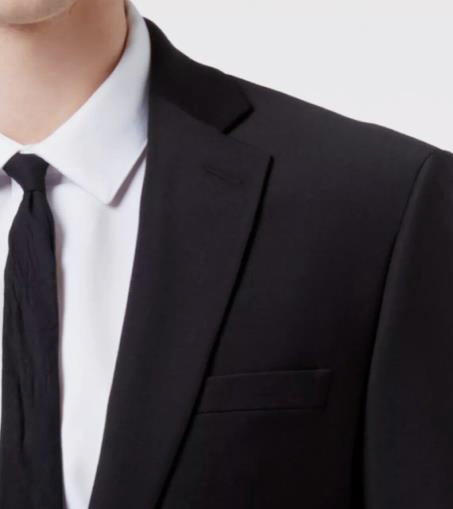 Calvin Klein Men's X- Slim Infinite Stretch Solid Black Suit Jacket 42 R $450