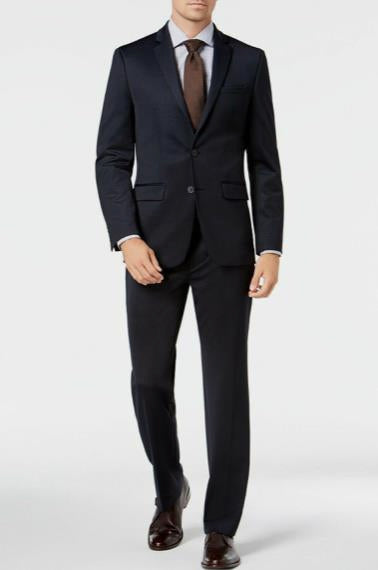Van Heusen Mens Talon Classic fit 2 Piece Suit 44 L / 37 Waist $395 TLON2VMX0083