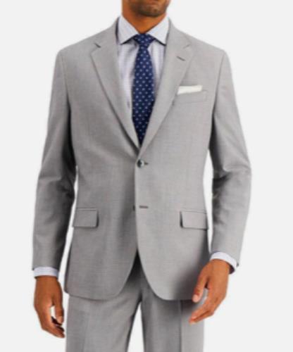Nautica Mens Grey Stretch Modern fit Suit Jacket Blazer 42 S NEW  N40070