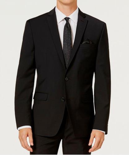 Bar III Mens Black Slim Suit Jacket Sport Coat 38 R New $425 THTO1CYZ0002