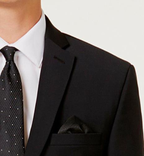 Bar III Mens Black Slim Suit Jacket Sport Coat 38 R New $425 THTO1CYZ0002