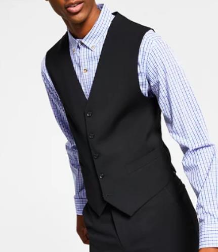 Tommy Hilfiger Modern-Fit Wool Flex Stretch Suit Vest XL NEW $125 FYNNVH6D0003
