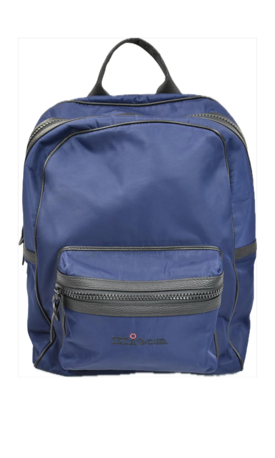 Kiton Logo-print Zip-up Backpack Cornflower Blue MINT Used A Few Times  KBAY33