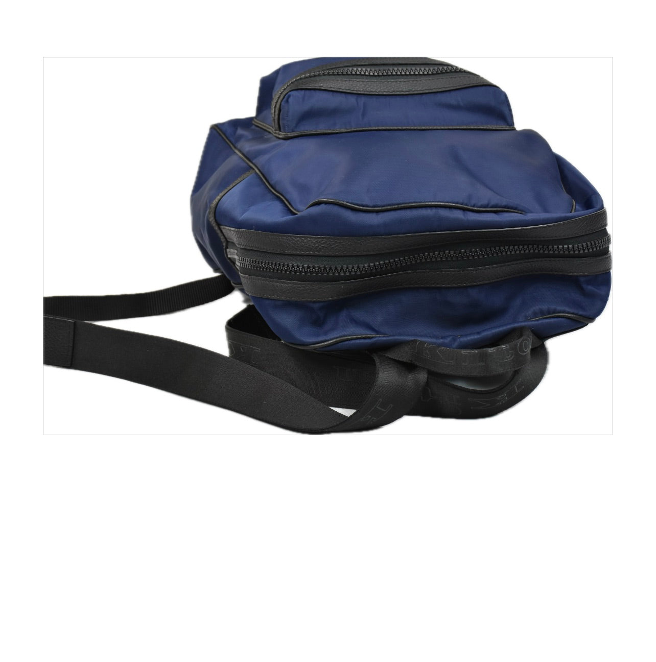 Kiton Logo-print Zip-up Backpack Cornflower Blue MINT Used A Few Times  KBAY33