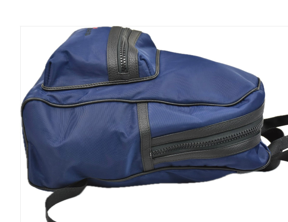 Kiton Logo-print Zip-up Backpack Cornflower Blue MINT Used A Few Times  KBAY33