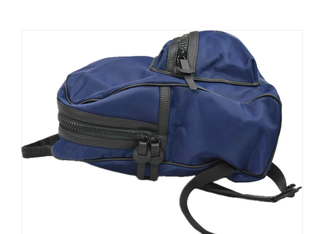 Kiton Logo-print Zip-up Backpack Cornflower Blue MINT Used A Few Times  KBAY33