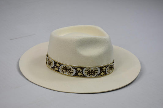 Lack of Color Free People Australian Wool Beverly Ivory Fedora Hat   M 57 CM NEW