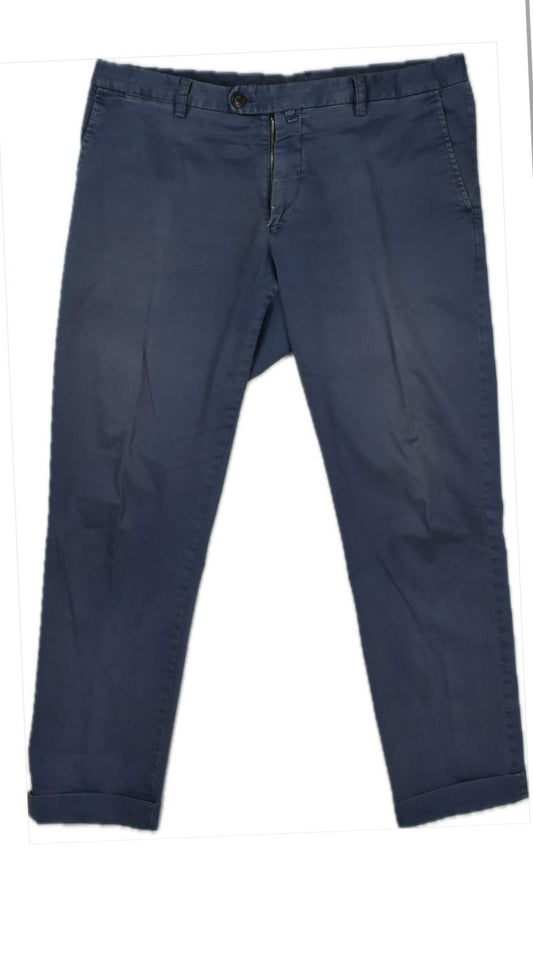Luigo Borrelli Vintage Men's Blue Cotton Blend Pants Size 35 Read Measurements