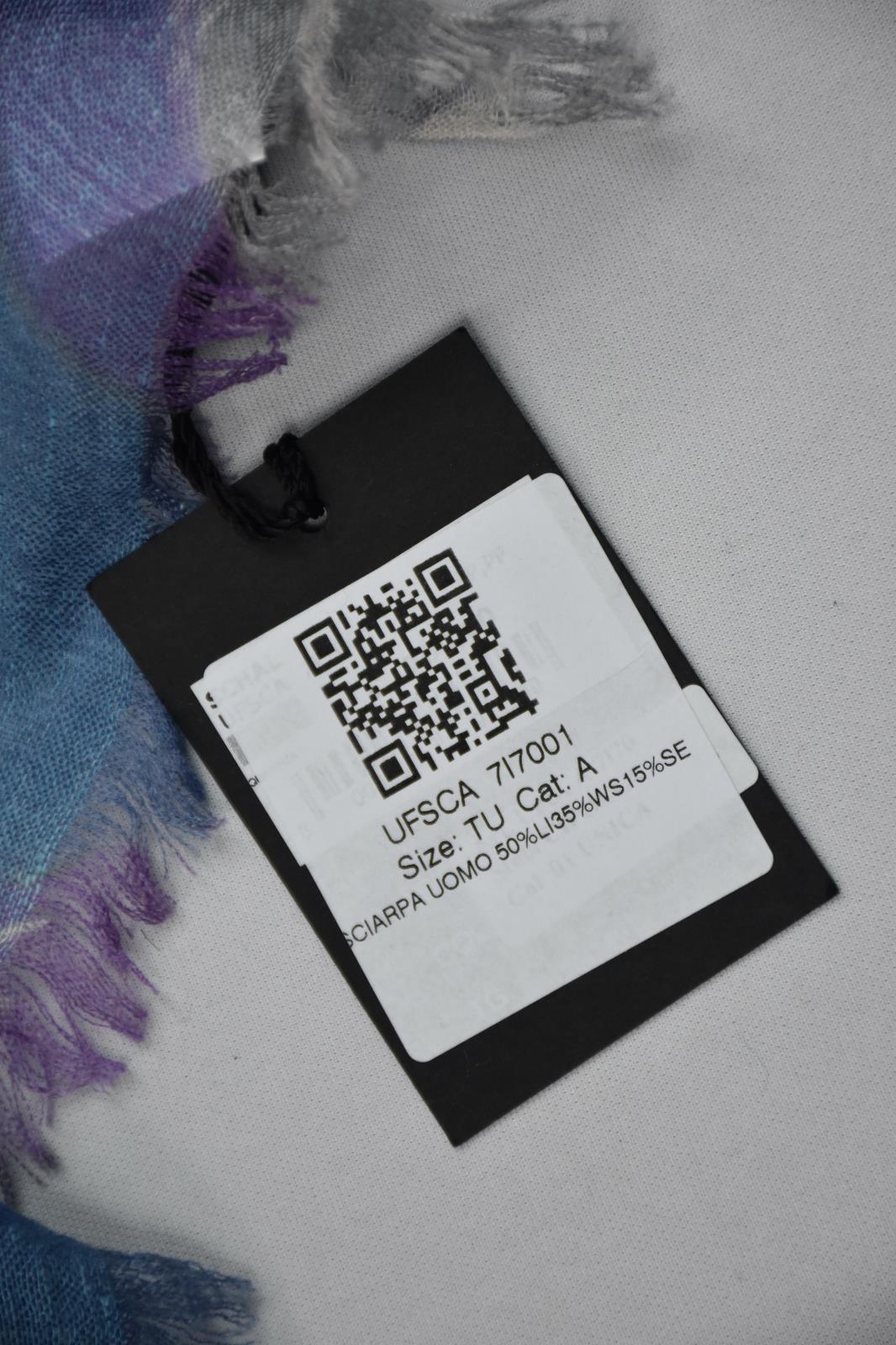 Kiton Men's Multicolor Line Silk Cashmere XXL Scarf 77"L x 35"W NEW UFSCA 717001