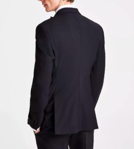 Bar III Mens Slim Suit Jacket Black Solid Blazer 40 R NEW $425 TGNN1CYZ0002