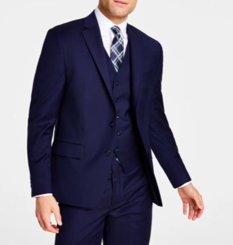 Michael Kors Men's Classic-Fit Wool-Blend Suit Jacket 52 L NEW $450 KAPA1KQX0002