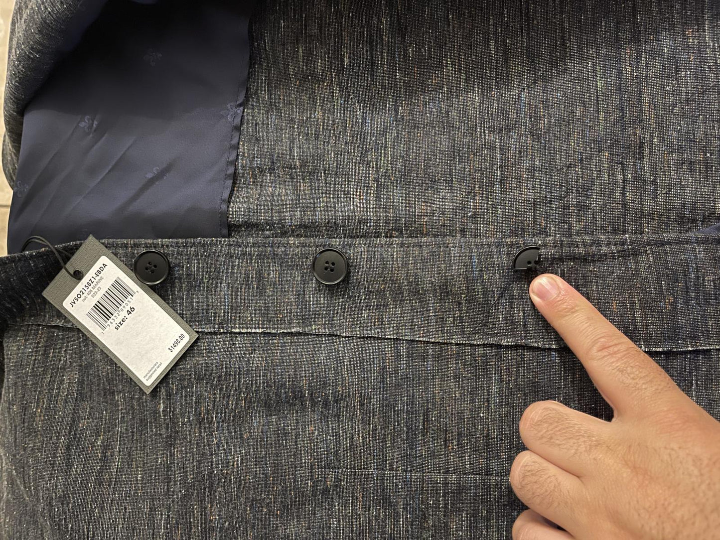 John Varvatos Collection Lars Jacket 46- 36 S US $1498 NEW IMPERFECT JVSO2158Z1