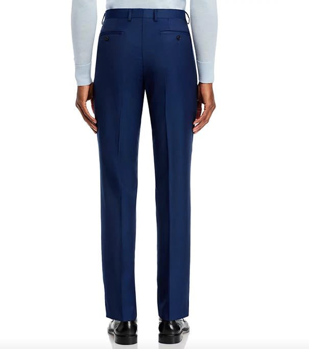 John Varvatos Men's Navy Wool Blend Flat Front Dress Pants 40 New JV338835-BSZJ