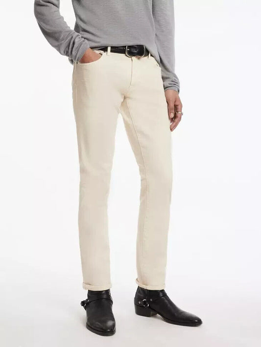 John Varvatos Men's White French Terry Tapered Jeans 34 NEW $428 J704Z1-EBTA
