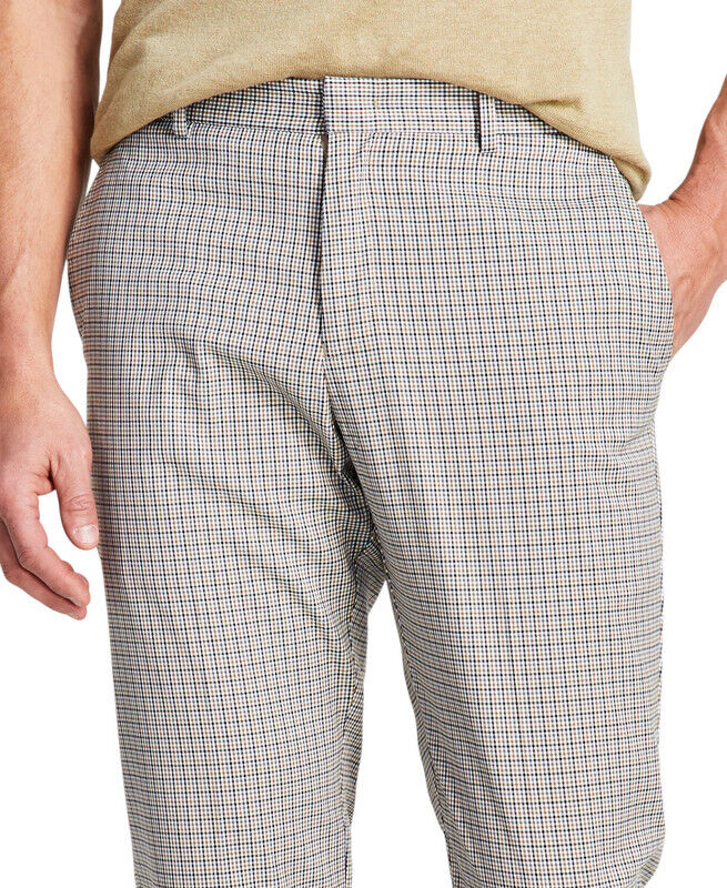 Tommy Hilfiger Mens Modern Fit Flex Pants Check 32 X 30 NEW $95 TTEAPH6A0193