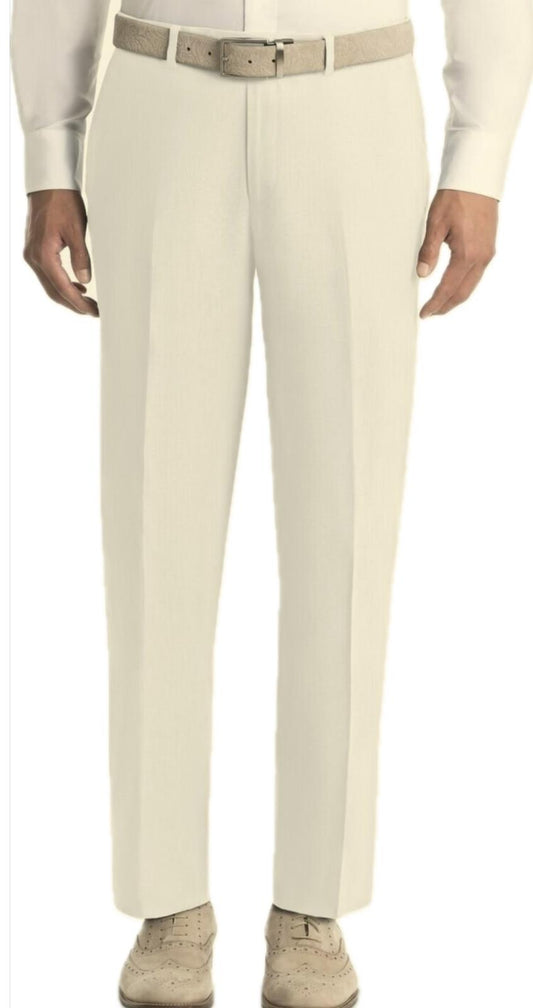 Ralph Lauren Men's Classic-Fit Cotton Blend Bone Pants 36 X 32 NEW NARRPAZX0040