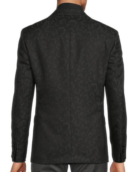 KARL LAGERFELD PARIS Printed Peak Lapel Dinner Jacket 44 S NEW $295 ALXR1LFB0011