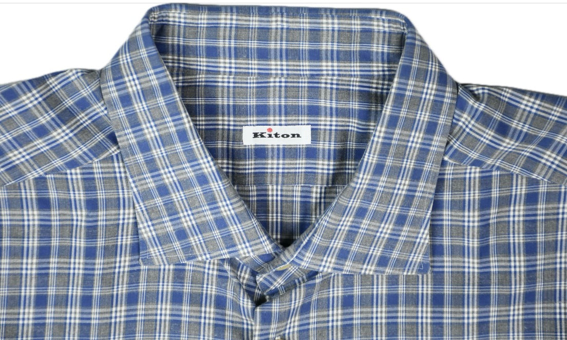 Kiton Napoli Mens Cotton Dress Shirt 3XL NEW