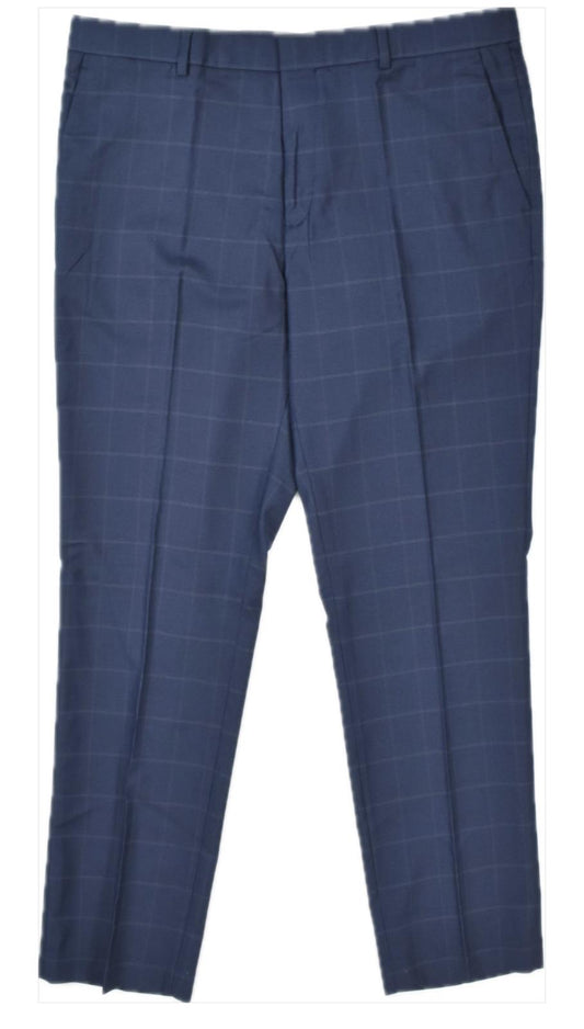 Perry Ellis Portfolio Mens Slim Flat Front Dres Navy 36 X 32 New $95  5RFB0134